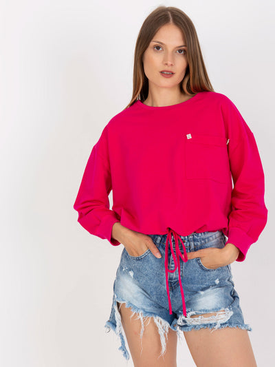 Fuksjowa bluza bez kaptura ze ściągaczem RUE PARIS