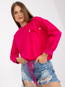 Fuksjowa bluza bez kaptura ze ściągaczem RUE PARIS