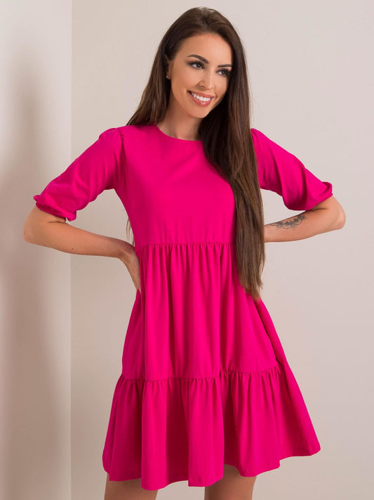 RUE PARIS Fuksjowa sukienka oversize