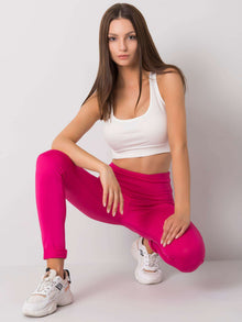 Fuksjowe legginsy sportowe damskie