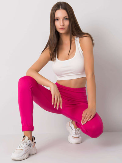 Fuksjowe legginsy sportowe damskie
