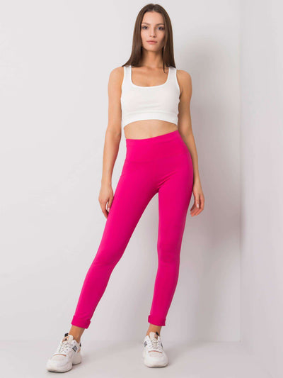 Fuksjowe legginsy sportowe damskie