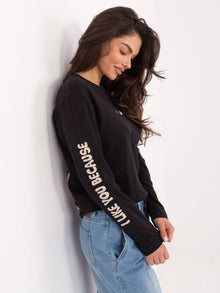 SUBLEVEL Grafitowa bluzka longsleeve z nadrukiem