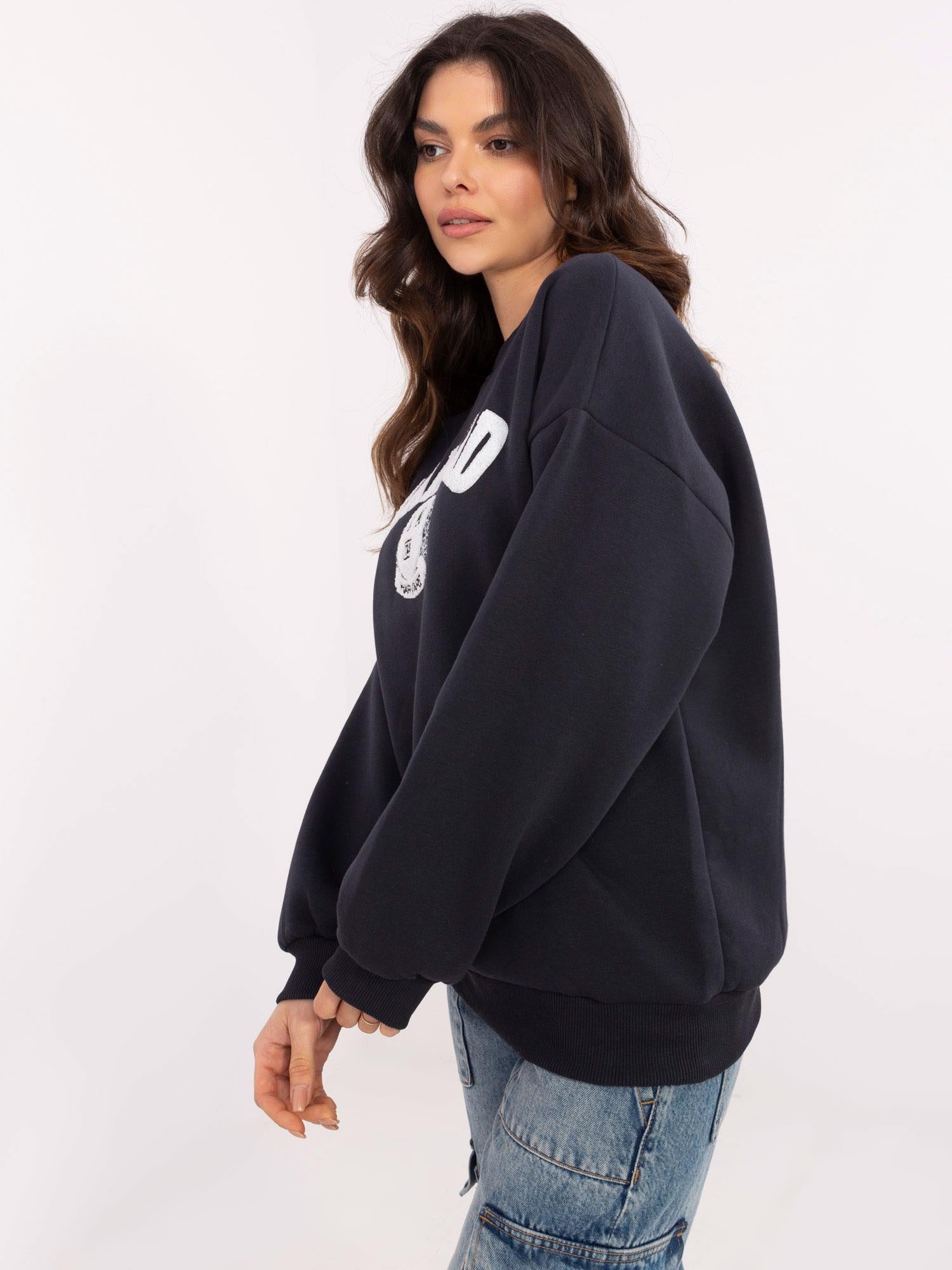 Grafitowa bluza oversize z napisem Harvard