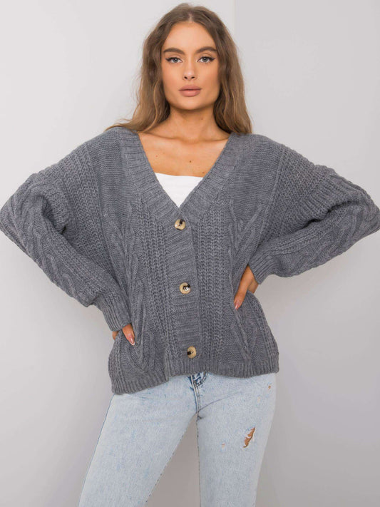 OCH BELLA Grafitowy sweter oversize
