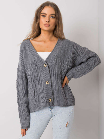 OCH BELLA Grafitowy sweter oversize