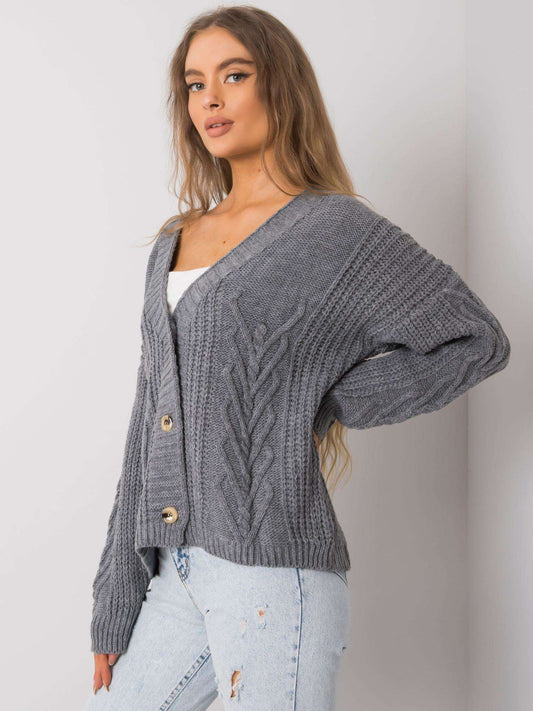 OCH BELLA Grafitowy sweter oversize