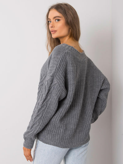 OCH BELLA Grafitowy sweter oversize