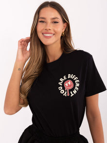 SUBLEVEL Grafitowy damski t-shirt z napisami