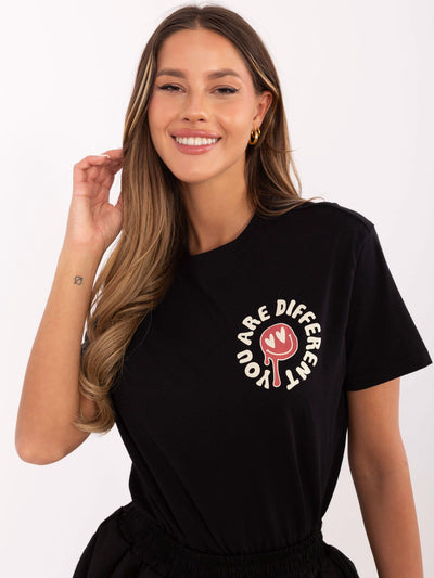 SUBLEVEL Grafitowy damski t-shirt z napisami