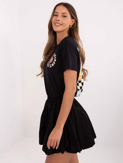 SUBLEVEL Grafitowy damski t-shirt z napisami