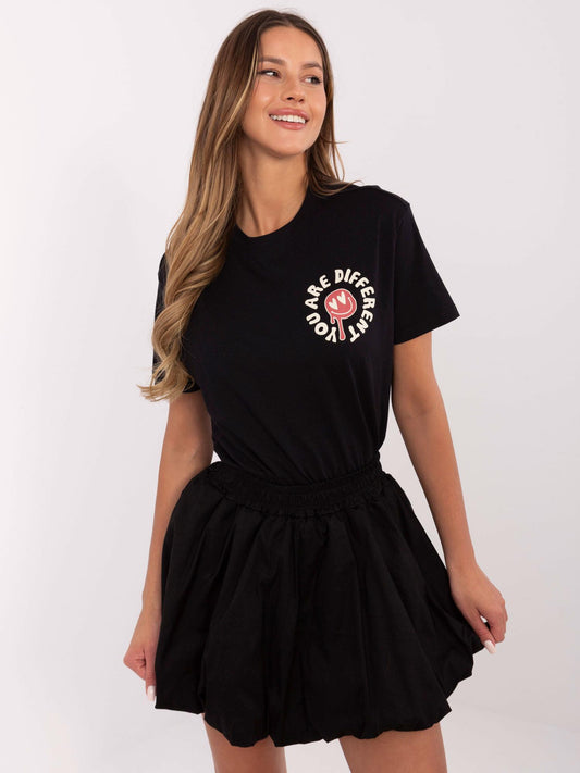 SUBLEVEL Grafitowy damski t-shirt z napisami