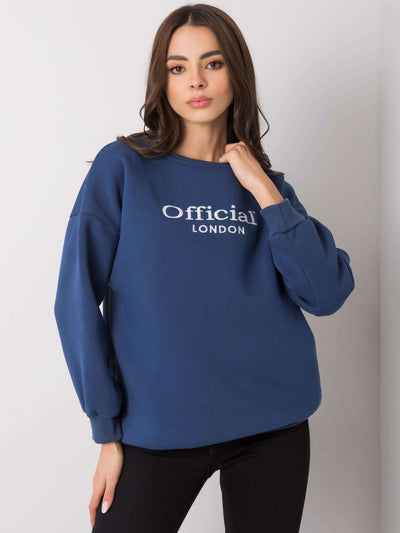 Granatowa bluza damska z napisem
