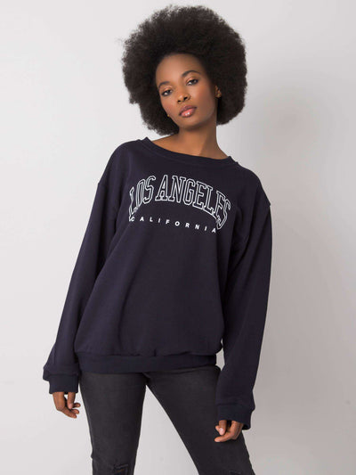 RUE PARIS Granatowa bluza bez kaptura