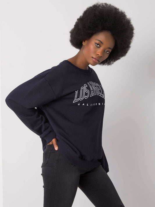 RUE PARIS Granatowa bluza bez kaptura