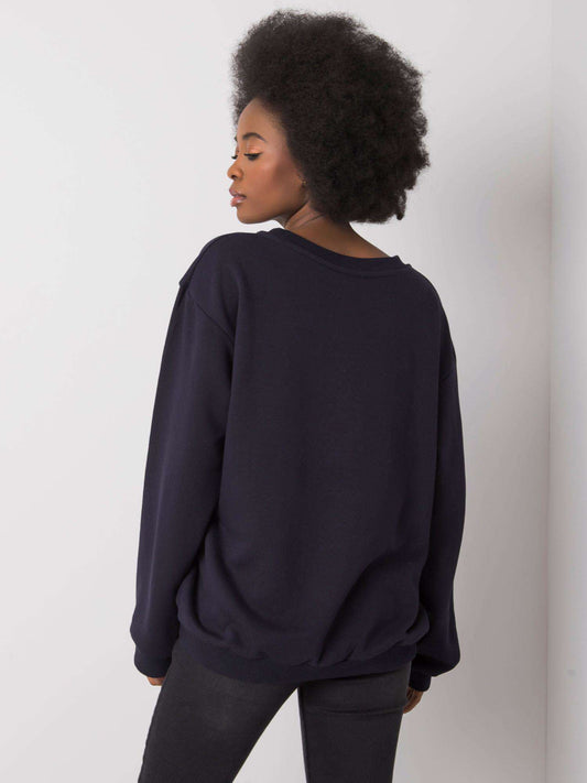 RUE PARIS Granatowa bluza bez kaptura