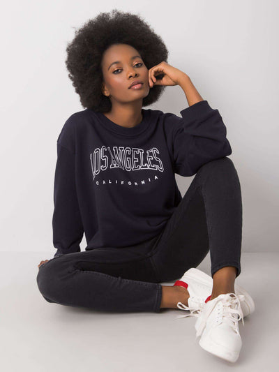 RUE PARIS Granatowa bluza bez kaptura