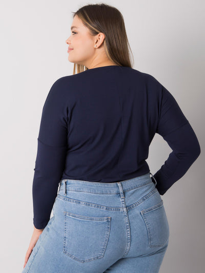Granatowa bluzka plus size na co dzień