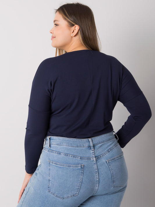 Granatowa bluzka plus size na co dzień