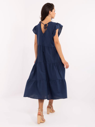 OCH BELLA Granatowa letnia sukienka oversize