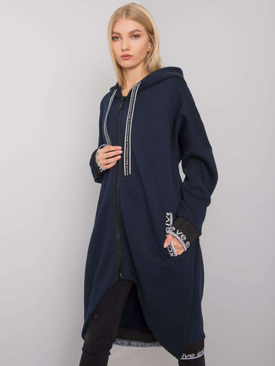 Granatowa bluza damska rozpinana
