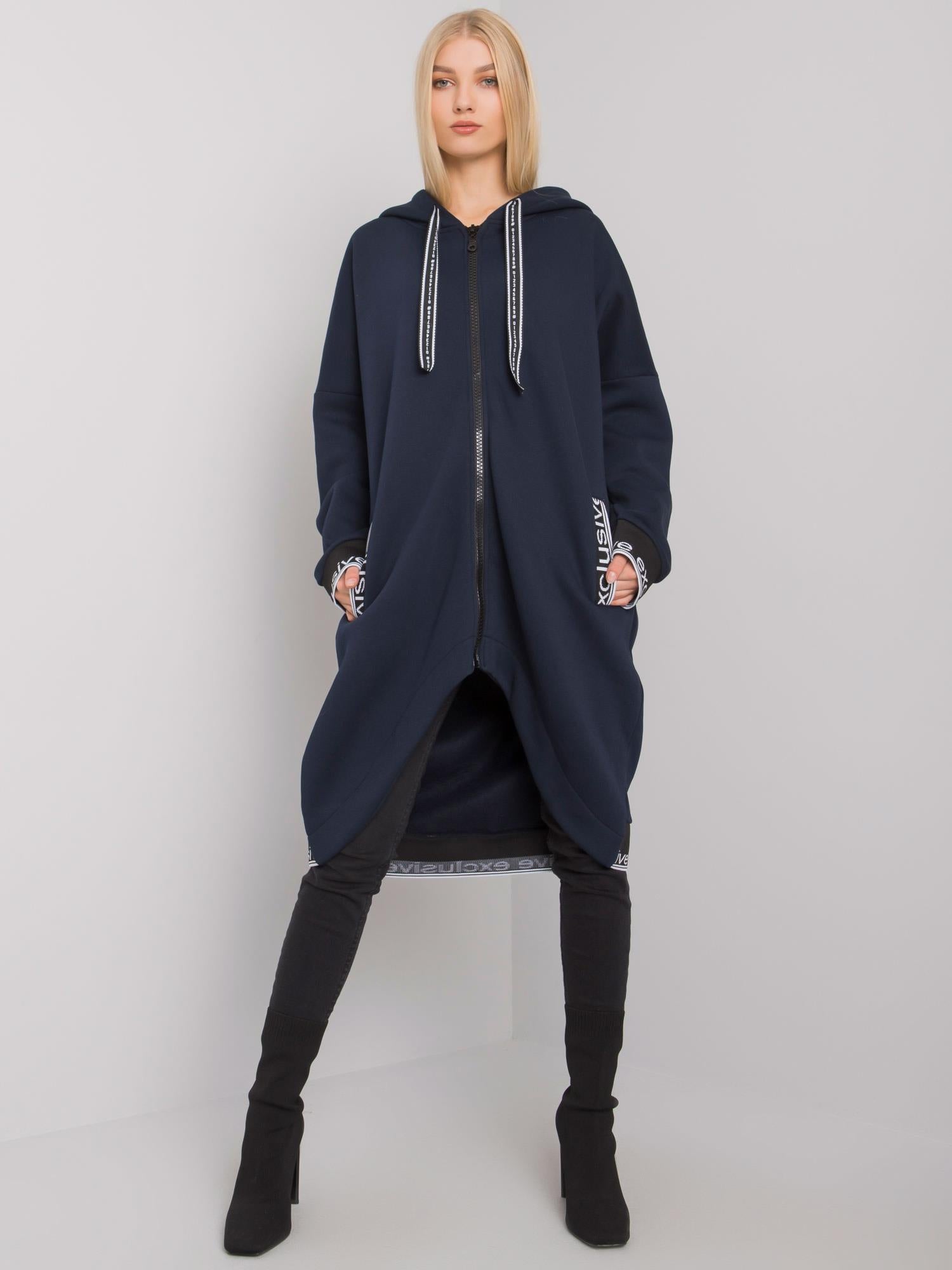 Granatowa bluza damska rozpinana