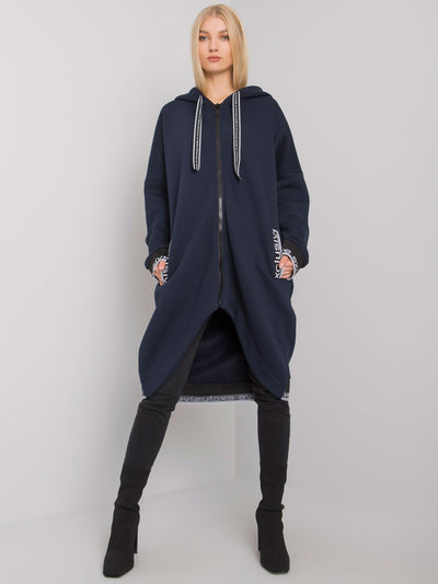 Granatowa bluza damska rozpinana