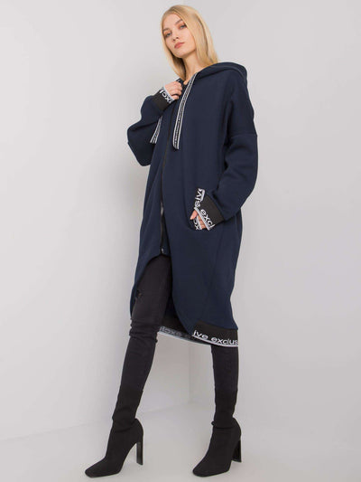 Granatowa bluza damska rozpinana