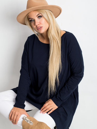 Tunika granatowa plus size