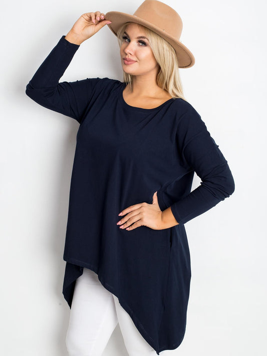 Tunika granatowa plus size