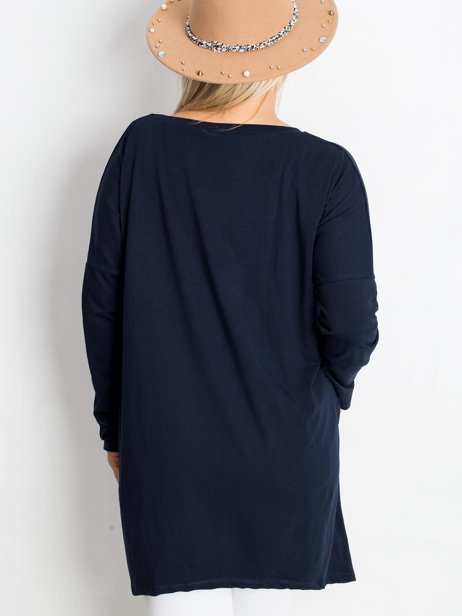 Tunika granatowa plus size