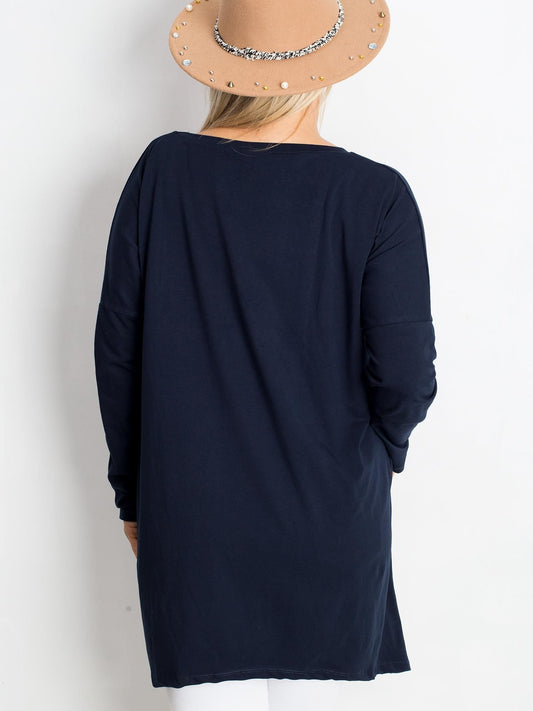 Tunika granatowa plus size