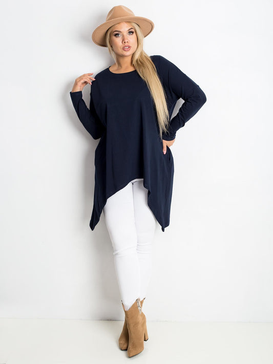 Tunika granatowa plus size