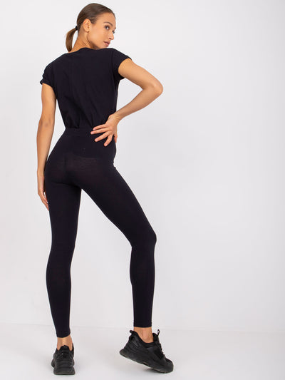 Granatowe damskie legginsy