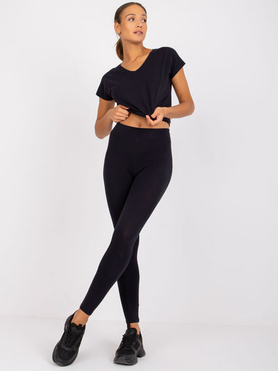 Granatowe damskie legginsy