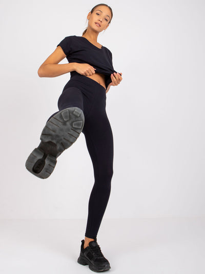 Granatowe damskie legginsy