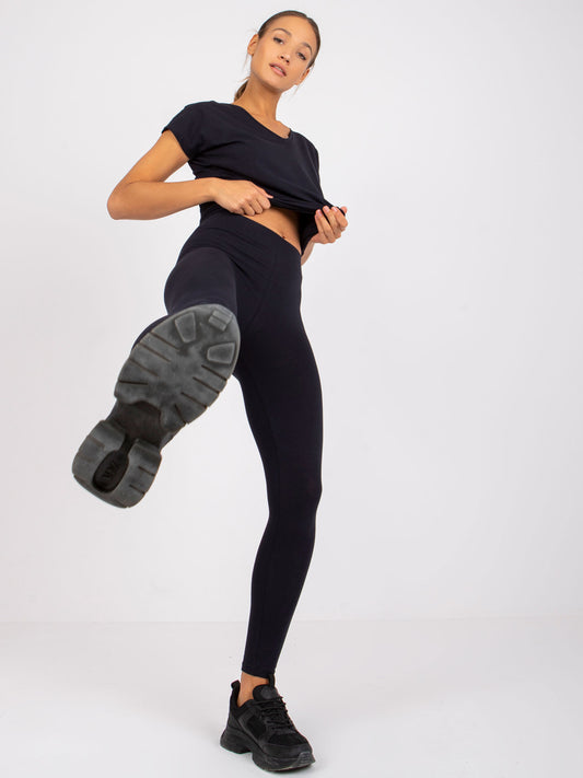 Granatowe damskie legginsy