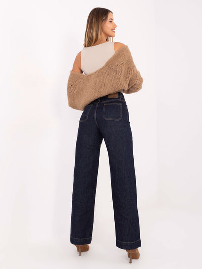 SUBLEVEL Granatowe jeansy typu relaxed fit
