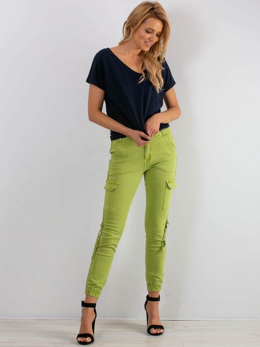 Bawełniany t-shirt V-neck granatowy