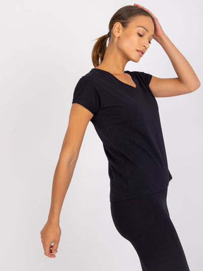 Granatowy damski t-shirt