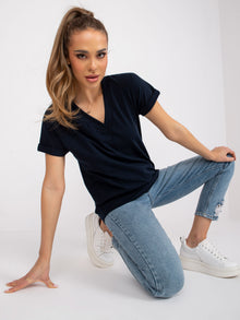 Granatowy t-shirt basic