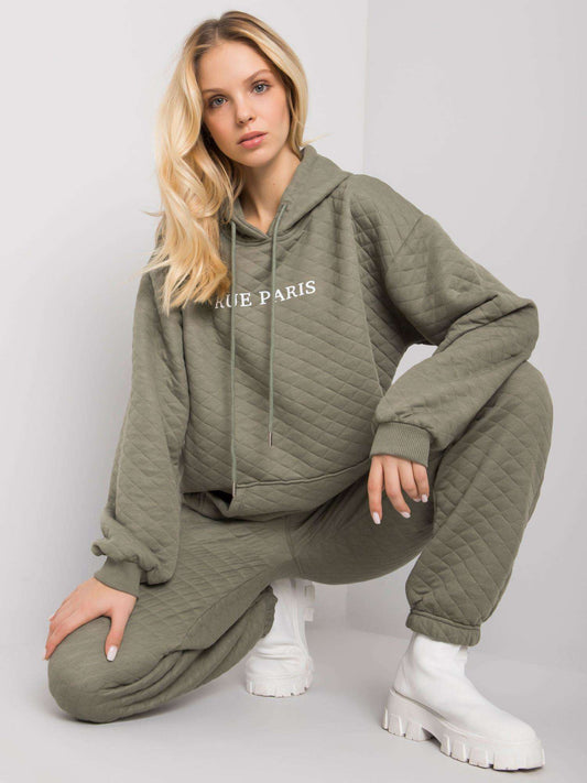 RUE PARIS Jasna khaki bluza z kapturem