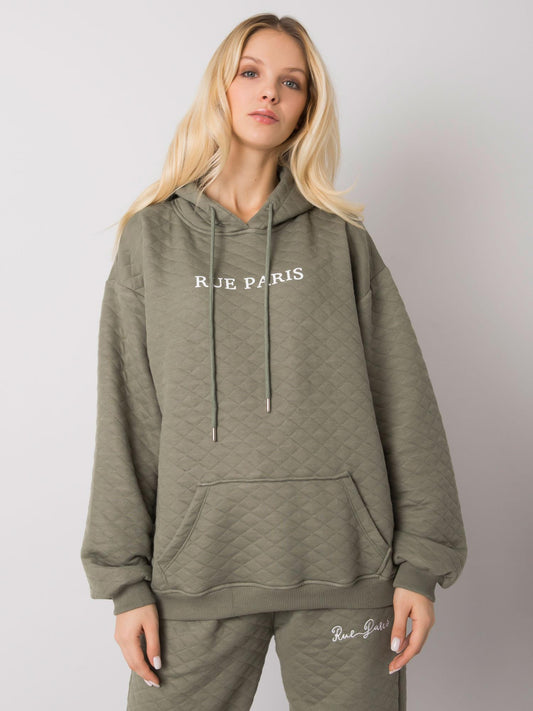 RUE PARIS Jasna khaki bluza z kapturem