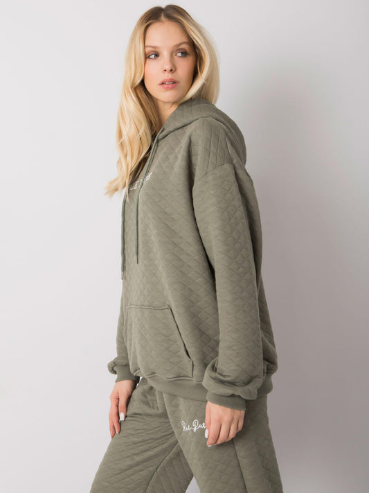 RUE PARIS Jasna khaki bluza z kapturem