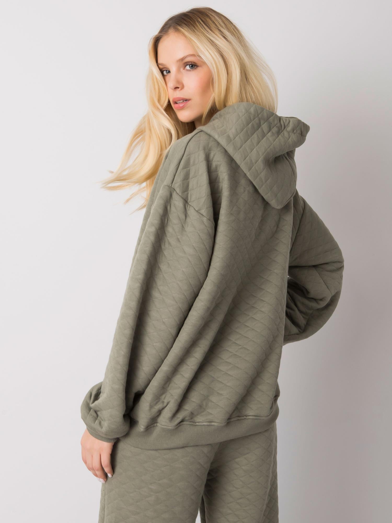 RUE PARIS Jasna khaki bluza z kapturem