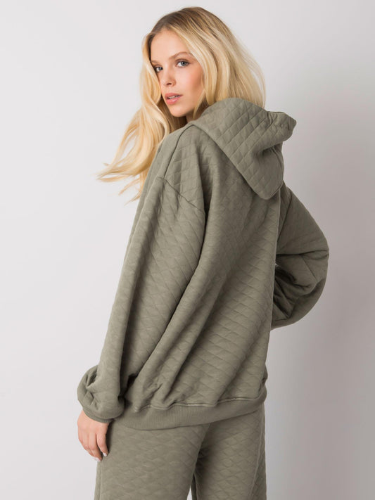 RUE PARIS Jasna khaki bluza z kapturem