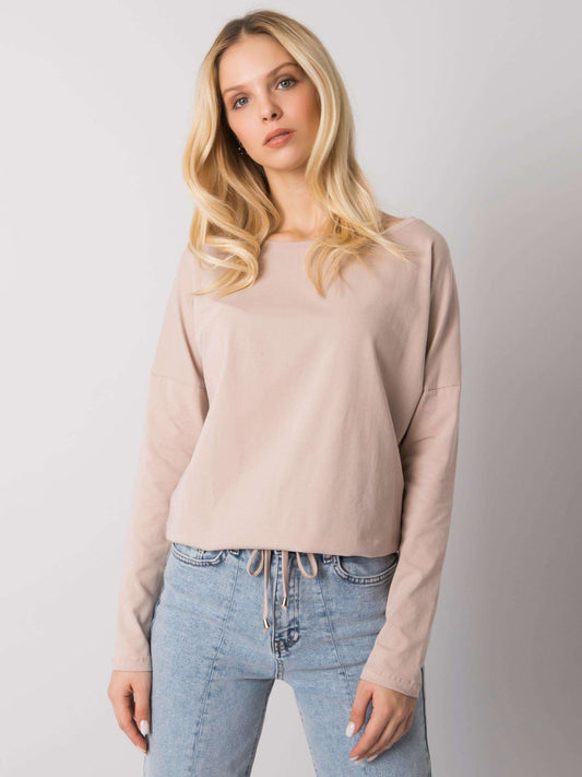 Bluzka basic jasnobeżowa