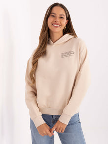SUBLEVEL Jasnobeżowa damska bluza oversize