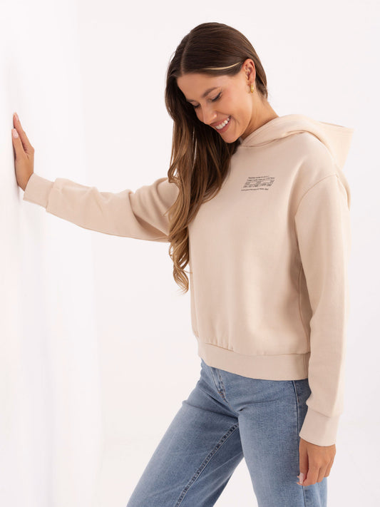 SUBLEVEL Jasnobeżowa damska bluza oversize