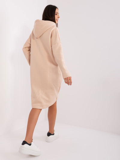 Jasnobeżowa długa bluza basic Tina RUE PARIS